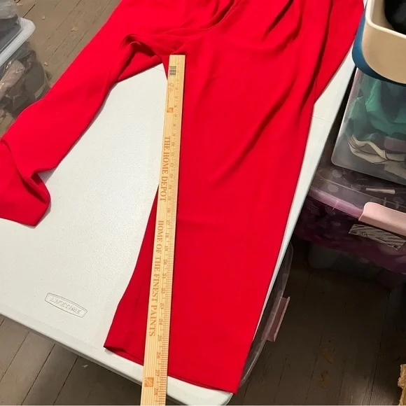 Lane Bryant Red Belted Pull On Ankle Pants Size 26 G - Picture 5 of 8